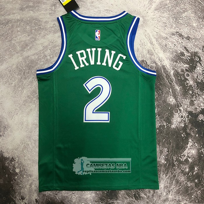 Camiseta Dallas Mavericks Kyrie Irving NO 2 Hardwood Classics 2022-23 Verde